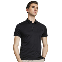 雅鹿男士短袖T恤翻领2019桑蚕丝新款中青年纯色商务休闲POLO衫