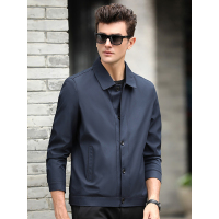 雅鹿男士夹克2019秋季新品男士夹克休闲翻领中青年夹克男装