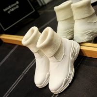 Tiauny2018新款靴子韩版运动短靴厚底马丁靴百搭8600-3