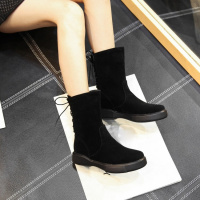 Tiauny马丁靴女新款平底靴子女冬短靴女厚底9588-12