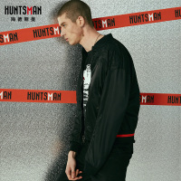 海德斯曼3839男士外套春季2019新款 帅气宽松印花立领男士夹克潮3839