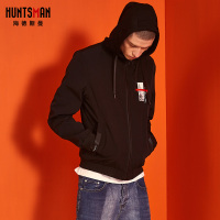 海德斯曼3831新款夹克男连帽个性短款修身男士潮流休闲外套男3831