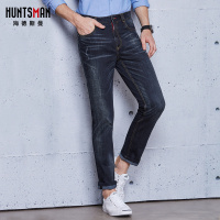海德斯曼新款牛仔裤男潮牌春秋中腰修身复古风百搭长裤9909