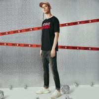 海德斯曼2760夏装欧美嘻哈纯棉短袖T恤男学生圆领 纯棉半袖体恤潮2760