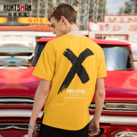 海德斯曼2835新款青少年短袖T恤男 圆领宽松韩版潮流学生帅气体恤