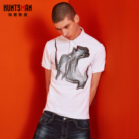 海德斯曼2778夏季新款短袖T恤男 翻领polo衫潮牌刺绣男生体恤2778