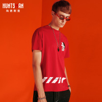 海德斯曼2886男士T恤短袖潮夏季boy半袖男2018新款青少年韩版宽松圆领