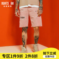 海德斯曼2018夏季新款牛仔短裤男潮 五分裤 夏天宽松青年裤子8256