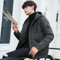 海德斯曼冬季新款休闲潮流风立领撞色拉链口袋加厚男士棉服男棉袄65142