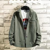 海德斯曼2019秋冬简约舒适男士长袖衬衫口袋字母衬衣10195_2