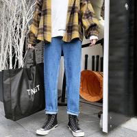 海德斯曼2019秋季新款男士牛仔裤宽松直筒阔脚裤潮流港风长裤子男80265_2