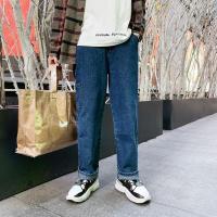 海德斯曼男装2019秋季新款男士牛仔裤宽松直筒港风潮流长裤子男80262_2