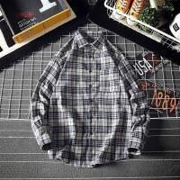 海德斯曼休闲宽松秋冬款柔软时尚格子男士长袖衬衫10181