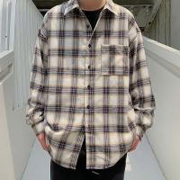 海德斯曼秋冬款休闲宽松舒适柔软时尚格子男士长袖衬衫10179