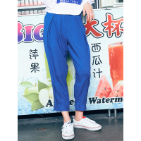 夏装新款文艺时尚哈伦裤九分压褶百搭休闲裤女-728081