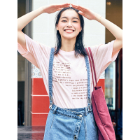 休闲打底衫夏装文艺宽松上衣不规则下摆百搭五分袖T恤女-724228