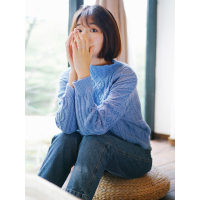 直筒休闲上衣冬装2017文艺半高领麻花纯色宽松毛衣女-749017