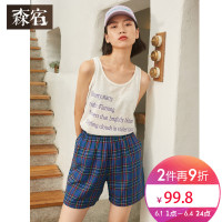 森宿Y吊带背心女宽松夏装2018新款百搭性感休闲字母内搭外穿女夏J