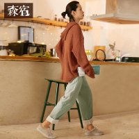 森宿 野心密码 秋装文艺休闲百搭连帽针织衫