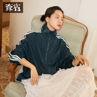 森宿Y运动风宽松外套女秋装2018新款ins原宿休闲抽绳防晒上衣潮