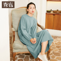 森宿少女怪秋装文艺蕾丝两件套针织连衣裙