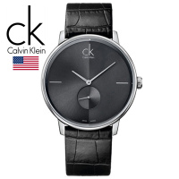 卡文克莱（Calvin Klein）独立秒盘皮带男士手表情侣腕表石英表