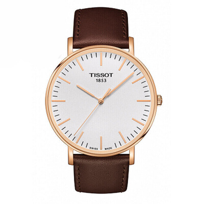 天梭(TISSOT)男表 新款魅时系列皮带石英情侣男士手表