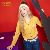 bf风衬衣春秋装中性立领上衣打底衫纯色长袖衬衫女644020_1