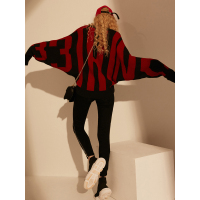 冬装女宽松圆领字母蝙蝠袖上衣短款套头毛衣女-749020_1