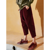 秋冬装宽松复古百搭时尚纯棉九分裤哈伦休闲裤女738035_1