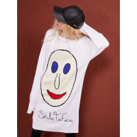 秋装文艺趣味图案字母印花宽松连衣裙女-747037_1