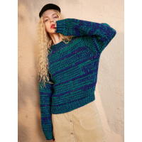 春装圆领宽松简约保暖chic短款ins套头毛衣女-749017