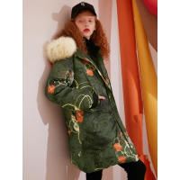 冬装嘻哈街头宽松木耳边撞色短款毛呢外套女-732127