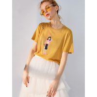 妖精的口袋Y春装甜美打底衫学院圆领针织衫女A8106013_2