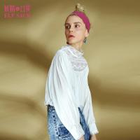 妖精的口袋Y春装性感透肉长袖打底蕾丝衬衫女A8101033_1