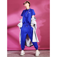 妖精的口袋Y春装印花纯棉运动T恤休闲裤套装女B