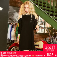 妖精的口袋Y荷叶边连衣裙春装露肩纯棉裙子女A8100007_2