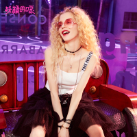 妖精的口袋牛奶棒棒冰夏季时尚针织吊带