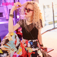 妖精的口袋月亮一梦夏季闪光雪纺衫