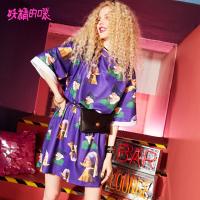 妖精的口袋Y温柔仙女裙夏装欧货潮chic气质短袖连衣裙女K