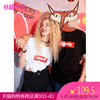 妖精的口袋Y宽松白t夏装T恤上衣女嘻哈潮ins短袖情侣款K