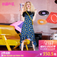 妖精的口袋Y夏装chic冷淡风裙子两件套学院雪纺连衣裙女K_1
