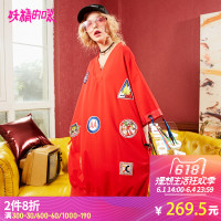 妖精的口袋Y心机裙子女原宿风夏装短袖chic欧货连衣裙女J_1