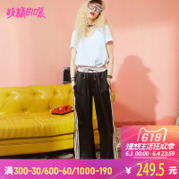 妖精的口袋Y港味阔腿裤夏装原宿风裤子ins宽松chic女Q_1