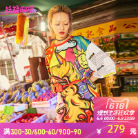 妖精的口袋Y港味连衣裙夏装圆领宽松chic原宿短裙子女N_1