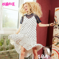 妖精的口袋Y港味复古套装夏装时髦chic波点套装裙子女J_1