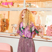 妖精的口袋Y雪纺裙子chic气质夏装短袖两件套连衣裙女J_1