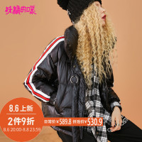 妖精的口袋Y短款外套冬装高领长袖韩版白鸭绒羽绒服女R_1