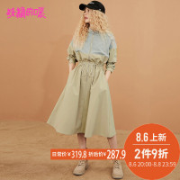 妖精的口袋Y秋装a字裙女原宿风休闲通勤韩版连衣裙子女J_1