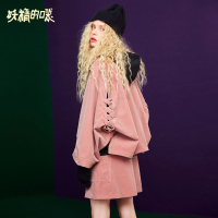 妖精的口袋Y秋装chic早秋上衣白色长袖彩色字母卫衣女潮T_1